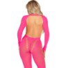 LEG AVENUE - BODYSTOCKING ROSA CON ESPALDA ABIERTA TALLA ÚNICA