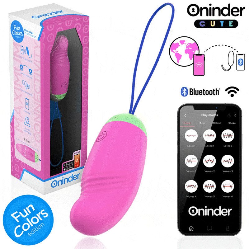 ONINDER CUTE - HUEVO DE SILICONA VIBRATORIO Y GIRATORIO DE 360° PARA UN PLACER AMOR - APLICACIÓN GLOBAL GRATUITA