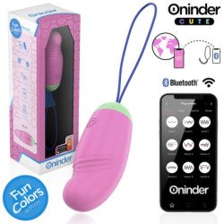 ONINDER CUTE - HUEVO DE SILICONA VIBRATORIO Y GIRATORIO DE 360° PARA UN PLACER AMOR - APLICACIÓN GLOBAL GRATUITA