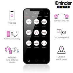 ONINDER CUTE - HUEVO DE SILICONA VIBRATORIO Y GIRATORIO DE 360° PARA UN PLACER AMOR - APLICACIÓN GLOBAL GRATUITA