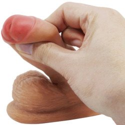 PRETTY LOVE - DILDO ULTRA REALISTA Y ELÁSTICO WARNELL DE 9,5 CM MULATO