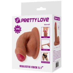 PRETTY LOVE - DILDO ULTRA REALISTA Y ELÁSTICO WARNELL DE 9,5 CM MULATO