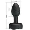 PRETTY LOVE - TAPÓN ANAL OLMAN CON LUZ LED NEGRO 8,8 CM
