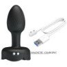 PRETTY LOVE - TAPÓN ANAL OLMAN CON LUZ LED NEGRO 8,8 CM