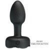 PRETTY LOVE - TAPÓN ANAL OLMAN CON LUZ LED NEGRO 8,8 CM