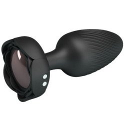 PRETTY LOVE - Tapón anal OSBORN con luz LED, negro, 9,8 cm