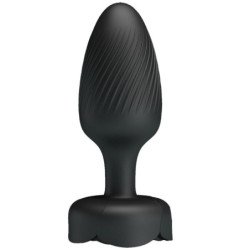 PRETTY LOVE - Tapón anal OSBORN con luz LED, negro, 9,8 cm