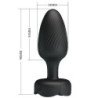 PRETTY LOVE - Tapón anal OSBORN con luz LED, negro, 9,8 cm