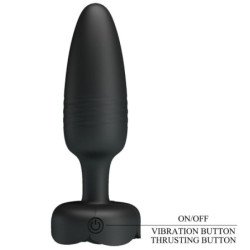 PRETTY LOVE - TAPÓN ANAL TARION CON LUZ LED NEGRO 12,5 CM