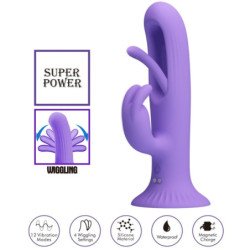 PRETTY LOVE - VIBRADOR KILLMOULIS RABBIT 12 MODOS DE VIBRACIÓN MORADO