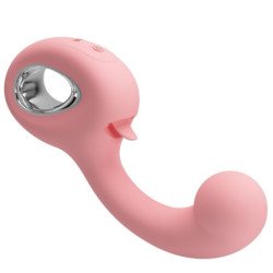 PRETTY LOVE - VIBRADOR DE PUNTO G ERYNNYES + ESTIMULADOR DE CLÍTORIS 10 VIBRACIONES ROSA