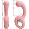 PRETTY LOVE - VIBRADOR DE PUNTO G ERYNNYES + ESTIMULADOR DE CLÍTORIS 10 VIBRACIONES ROSA