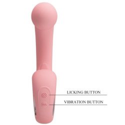 PRETTY LOVE - VIBRADOR DE PUNTO G ERYNNYES + ESTIMULADOR DE CLÍTORIS 10 VIBRACIONES ROSA