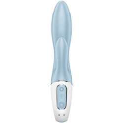 SATISFACTOR - CONEJO INFLABLE CON BOMBA DE AIRE 1 VIBRADOR AZUL