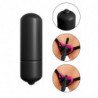 SERIE FETISH FANTASY - CONJUNTO DE CORREA VIBRATORIA MORADA.