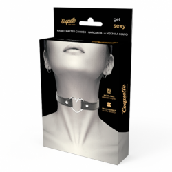 COQUETTE CHIC DESIRE - COLLAR DE CUERO VEGANO PARA MUJER CON FORMA DE CORAZÓN