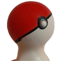 CONDOMERIE - CONDONES DE NOVEDAD PINTADOS A MANO CON DISEÑO DE POKEBALL ROJO Y BLANCO