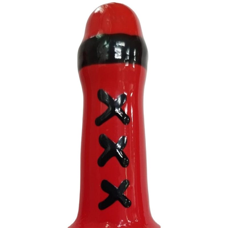 CONDOMERIE - PRESERVATIVOS DE NOVEDAD PINTADOS A MANO, ÁMSTERDAM, ROJO