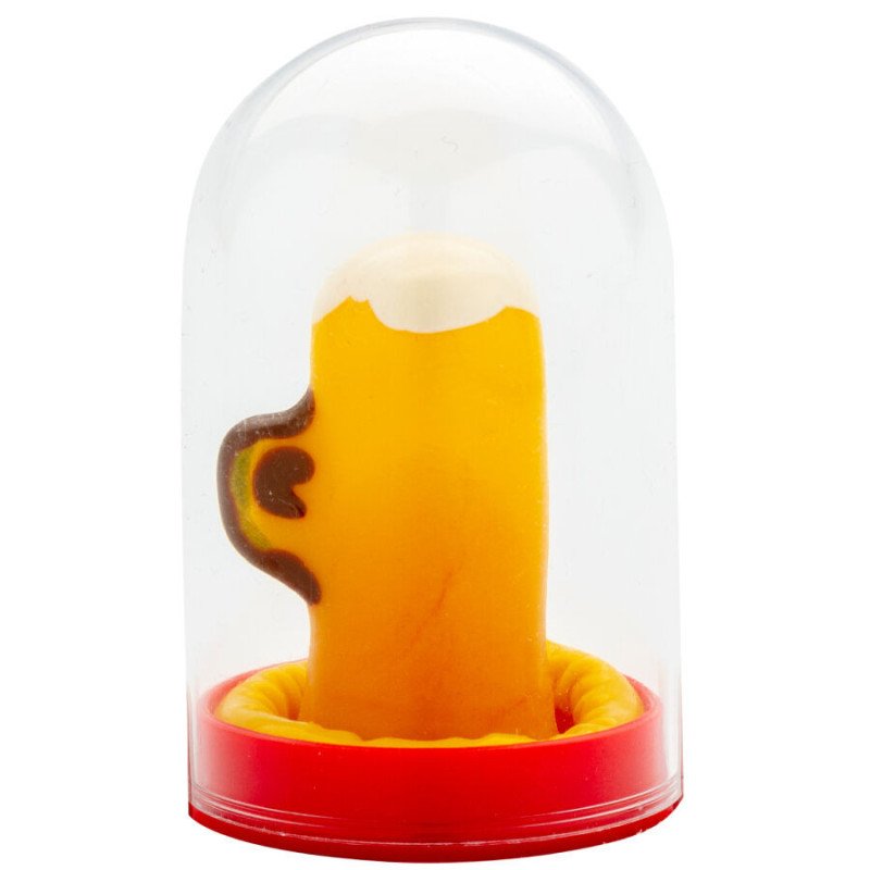 CONDOMERIE - CONDONES DE DISEÑO PINTADOS A MANO CON FORMA DE VASO DE CERVEZA