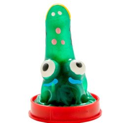 CONDOMERIE - PRESERVATIVOS DE NOVEDAD PINTADOS A MANO MODELO COCODRILO 1
