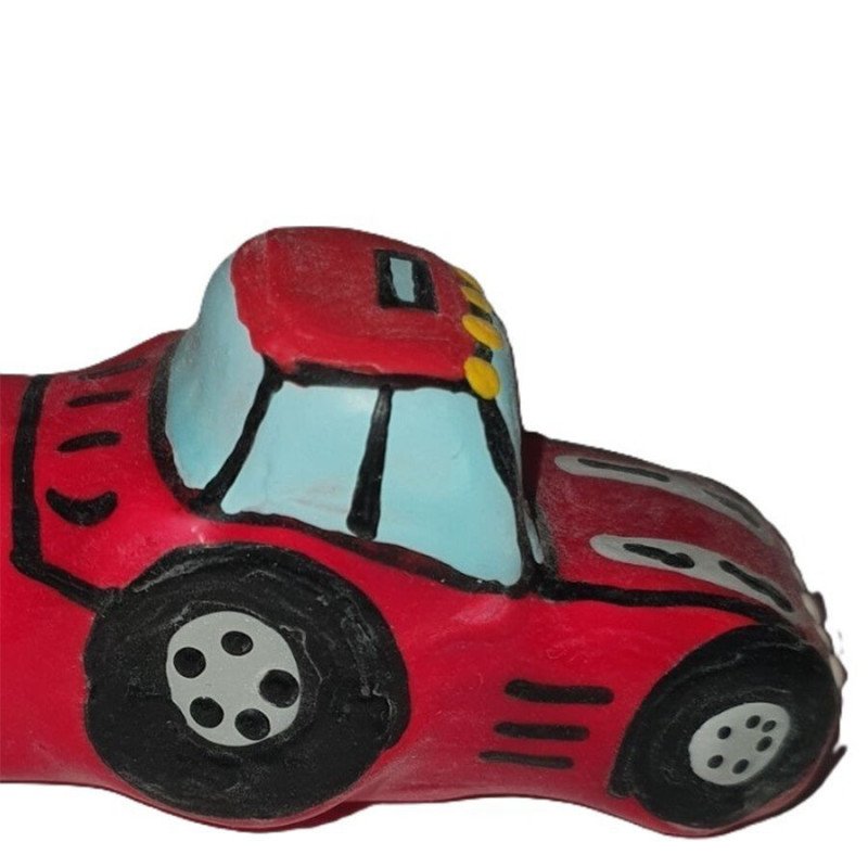 CONDOMERIE - CONDONES DE NOVEDAD PINTADOS A MANO TRACTOR ROJO XL