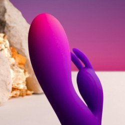 ROCKS-OFF-GLO-GIRL VIBRADOR CONEJO MORADO