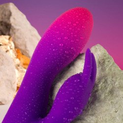 ROCKS-OFF-GLO-GIRL VIBRADOR CONEJO MORADO