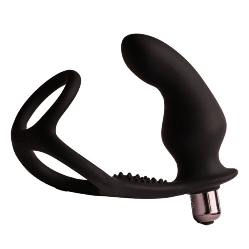 ROCKS- OFF - RO- ZEN RRO PLUG ANAL CON ANILLO VIBRADOR PARA EL PENE NEGRO
