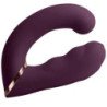 ROCKS-OFF - GEMINI VIBRADOR DOBLE ESTIMULADOR DE CLÍTORIS Y PUNTO G MORADO