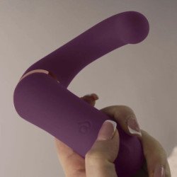 ROCKS-OFF - GEMINI VIBRADOR DOBLE ESTIMULADOR DE CLÍTORIS Y PUNTO G MORADO