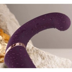 ROCKS-OFF - GEMINI VIBRADOR DOBLE ESTIMULADOR DE CLÍTORIS Y PUNTO G MORADO