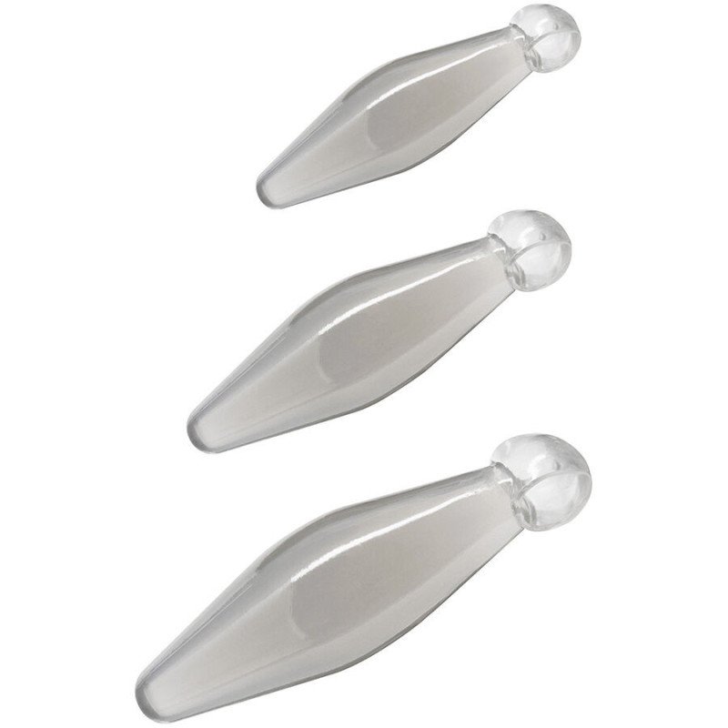 TOYJOY - JUEGO ANAL ANAL DE 3 PIEZAS CON JUGUETE TRANSPARENTE PARA EL ARO DE DEDOS