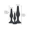 TOYJOY - ANAL PLAY CURVY COMPANIONS PLUG ANAL 3 PIEZAS NEGRO