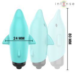 INTENSO - BALA VIBRATORIA ECHO DELFÍN AZUL 8 X 4,7 CM