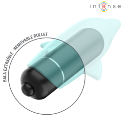 INTENSO - BALA VIBRATORIA ECHO DELFÍN AZUL 8 X 4,7 CM