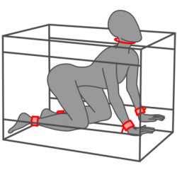 SECRET DOME - KINK CLUB LA NICHE CABINA  NEGRO & ROJO