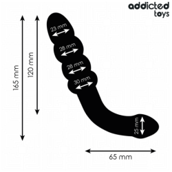 JUGUETES PARA ADICTOS - MASAJEADOR ANAL DOBLE DE SILICONA DE 16,5 CM