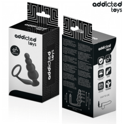 JUGUETES PARA ADICTOS - TAPÓN ANAL CON ANILLO DE SILICONA MODELO 5