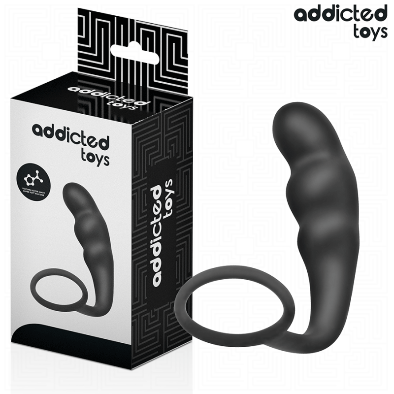 JUGUETES PARA ADICTOS - TAPÓN ANAL CON ANILLO DE SILICONA MODELO 4