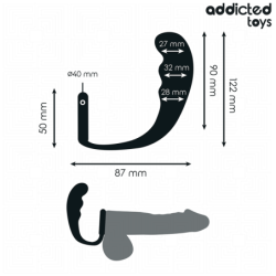 JUGUETES PARA ADICTOS - TAPÓN ANAL CON ANILLO DE SILICONA MODELO 4