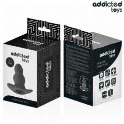 JUGUETES ANALES ADDICTED - TAPÓN ANAL HUECO DE SILICONA TALLA L 11,1 CM