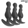 JUGUETES PARA ADICTOS - CONJUNTO DE 3 TAPONES ANALES DE SILICONA MODELO 1
