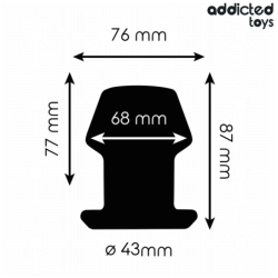 JUGUETES PARA ADICTOS - TAPÓN ANAL HUECO EXTREMO DE SILICONA TALLA M 8,7 CM