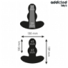 JUGUETES ANALES ADDICTED - TAPÓN ANAL HUECO DE SILICONA TALLA XL 13,9 CM