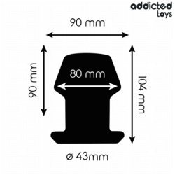 JUGUETES PARA ADICTOS - TAPÓN ANAL HUECO EXTREMO DE SILICONA TAMAÑO L 10,4 CM