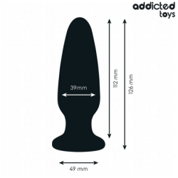 JUGUETES ANALES ADDICTED - TAPÓN ANAL CON JOYAS DE SILICONA TALLA L 12,6 CM