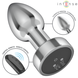 INTENSO - TAPÓN ANAL 10 VIBRACIONES METALIZADO CON CONTROL REMOTO S