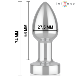 INTENSO - TAPÓN ANAL 10 VIBRACIONES METALIZADO CON CONTROL REMOTO S