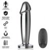 INTENSO - TAPÓN ANAL 10 VIBRACIONES DILDO METÁLICO CON CONTROL REMOTO S