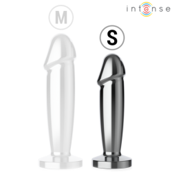 INTENSO - TAPÓN ANAL 10 VIBRACIONES DILDO METÁLICO CON CONTROL REMOTO S